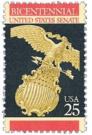 1989 United States Senate Single 25c Postage Stamp - Scott 2413 - MNH,OG