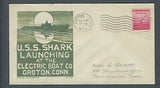 VEGAS - 1943 Submarine USS Shark Launch Spader Cover - Groton - READ - FK126