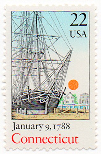 1988 Connecticut Statehood Single 22c Postage Stamp - Scott 2340 - MNH,OG