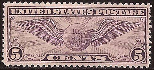 1931 Winged Globe Airmail Single 5c Postage Stamp VF NH Scott #C16