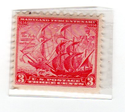 1934 Maryland Tercentenary Single 3c Postage Stamp - Scott736 MNH,OG