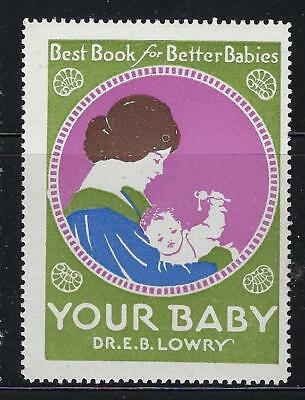 VEGAS - 1915 Lowrey "Your Baby" Book Promotional Poster Stamp - Read Desc (CR35)