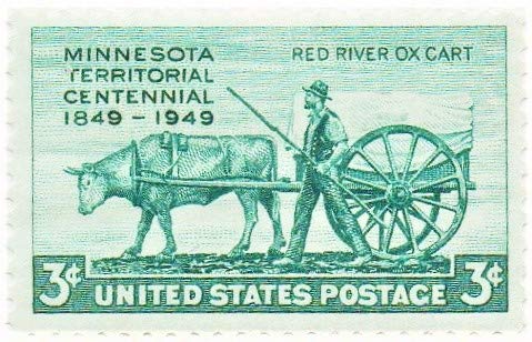 1949 Minnesota Territory Single 3c Postage Stamp - Scott 981 - MNH,OG