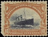 VEGAS - 1901 10c 1st Ocean Navigation - Scott299 - M, NG - Small Perf Tear Top