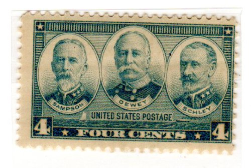 1937 Sampson, Dewey and Schley Single 4c Postage Stamp - Scott 793 - MNH,OG