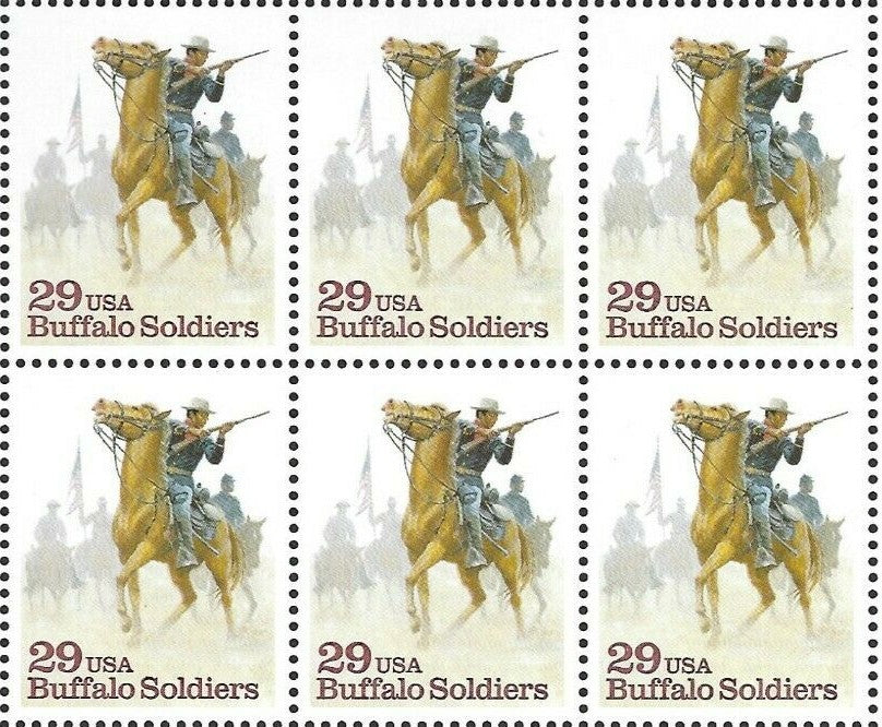 1994 Buffalo Soldiers Black Heritage Block Of 6 29c Postage Stamps - Scott 2818 - MNH, - CW365b