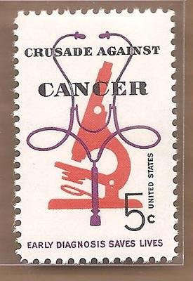 1965 US Crusade Against Cancer Single 5c Postage Stamp - Scott 1263 - MNH,OG