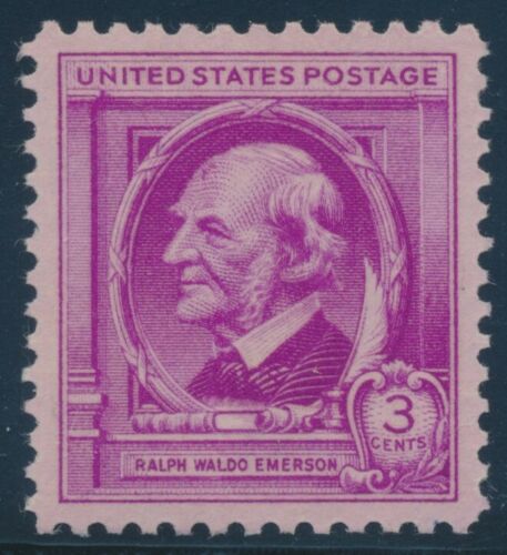 1940 Ralph Waldo Emerson Single 3c Postage Stamp - Scott 861 - MNH,OG