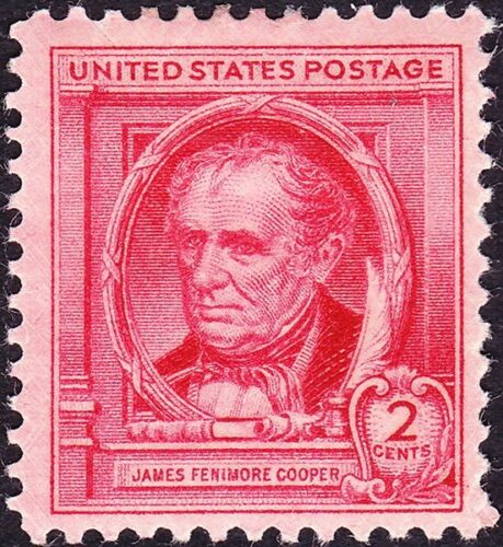 1940 James Fenimore Cooper Single 2c Postage Stamps - Scott 860 - MNH,OG
