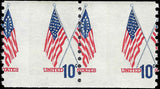 VEGAS - 1973-74 - Scott1519 13c Flags Drastic Miss-Perforation - MNH, OG