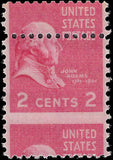 VEGAS - 1938 - Scott806 2c John Adams Prexie Drastic Miss-Perforation - MNH, OG