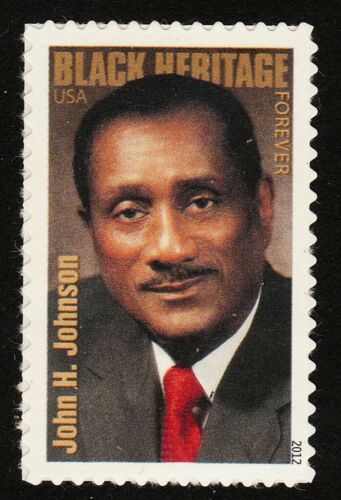 2012 - John H Johnson Single Forever Postage Stamp - Scott 4624 - DR159a