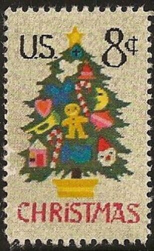 1973 Christmas Tree Single 8c Postage Stamp - Scott 1508 - MNH - CW428