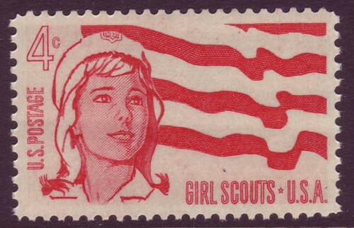 1962 Girl Scouts Single 4c Postage Stamp - MNH, OG - Scott 1199 - CX205b
