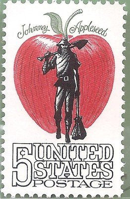 1966 Johnny Appleseed Single 5c Postage Stamp - Scott 1317 - MNH,OG