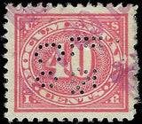 VEGAS - 1917 Scott R237 - 40c Revenue With Perfins - Good Centering! - EX27