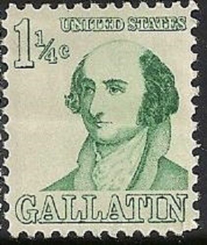 1967 Albert Gallatin Single 1&1/4 Cent Postage Stamp - Scott 1279 - MNH,OG