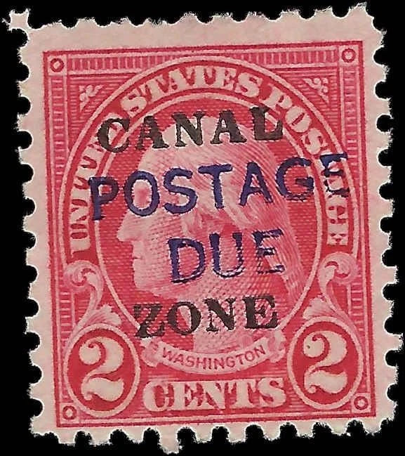 1925 USA Panama Canal Zone Postage Due - Scott J16 - MH, OG