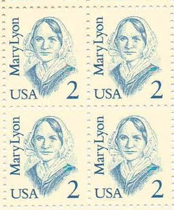1987 Mary Lyon Block of 4 2c Postage Stamps, Sc#2169, MNH, OG