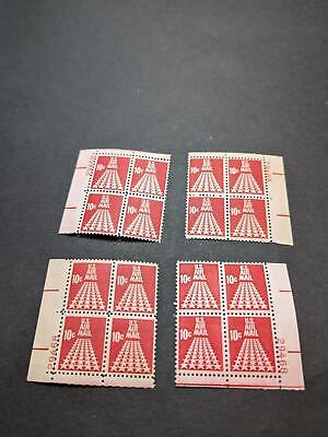 1968 Star Runway Airmail Plate Block Set of 4 Plate #29468 - Scott C72 MNH