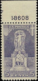 c1926 - #628 Ericsson 5c - MNH, Undisturbed OG & PL# (& Natural Gum Creases)