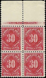 c1910 - Postage Due Sc# J57 Imprint Block of 4 - MNH, Undist OG - Partial Star!