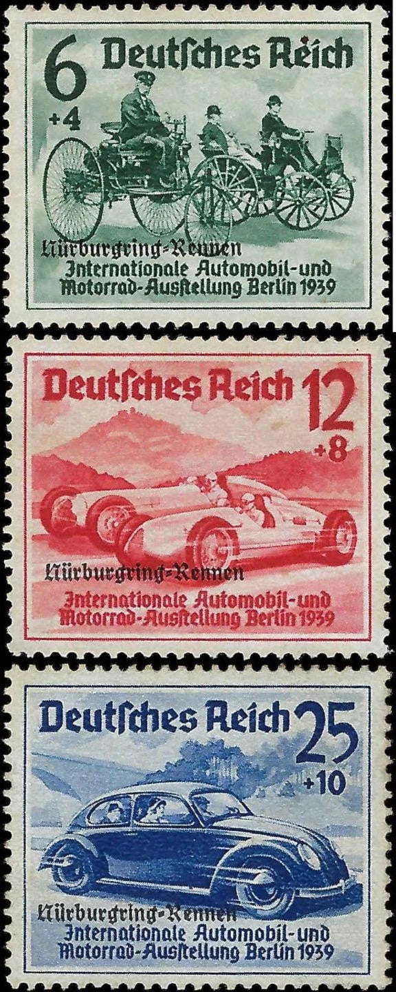 1939 Germany Set - Scott B141-B143 - Mint, No Gum