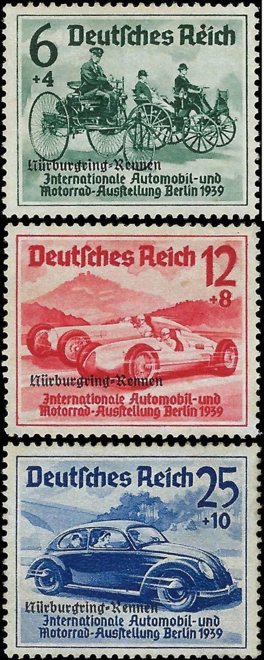 1939 Germany Set - Scott B141-B143 - Mint, No Gum