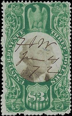 VEGAS - 1862-71 Revenue - Scott R147 - No Cut - Good Centering - Solid