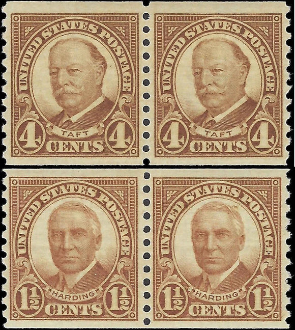 c1930 - Scott #686, 687 - 2 Coil Pairs - MNH, Undisturbed OG - Fresh! (#2)