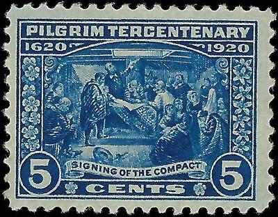 VEGAS - 1920 Pilgrim 5c - Scott 550 MLH, OG - Nice Centering!