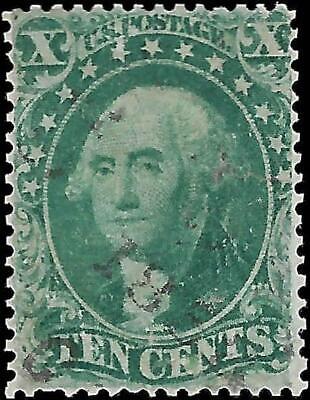VEGAS - 1859 USA Washington 10c - Scott 35 - Nice Centering! Corner Creases