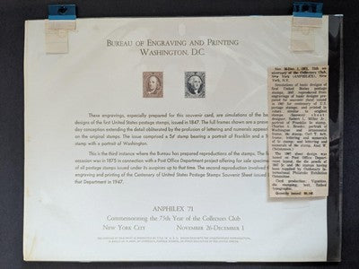 Philatelic Show placards Incl. Bureau of Engraving Printing (BEP) - See 9 Photos