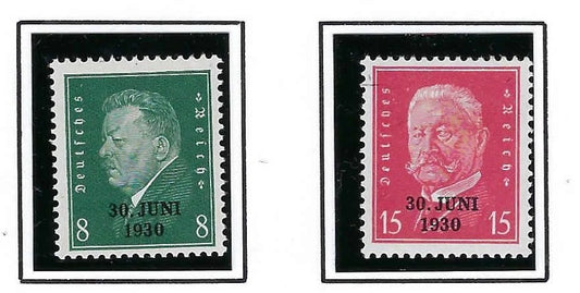 1930 Germany Set - Sc# 385-386 - MNH, Undisturbed OG - All Post Office Fresh!