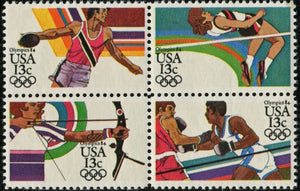 1984 Summer Olympics- L.A. - Block of 4 13c Postage Stamps - Sc# 2051 - MNH,OG