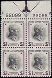 c1938 - Scott 832 President Wilson - Plate Arrow Block of 4 - MH, OG
