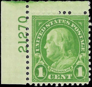 VEGAS - 1922-25 USA Scott 552 - MNH, OG - Plate Number Single - Perfect Gum!