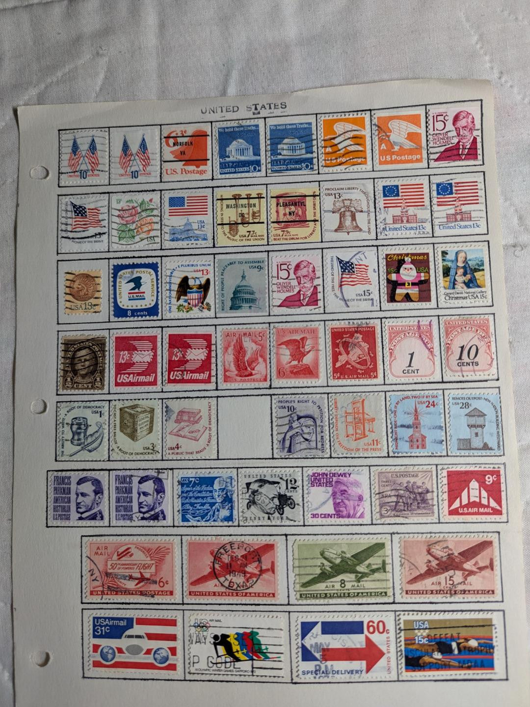 Nice Mix of USA 1930's to More Modern Stamps - Used - See ~31 Photos in Desc