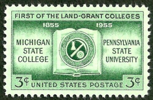 1955 Michigan State, Penn State Single 3c Postage Stamp -MNH, OG -Scott1065-CX921