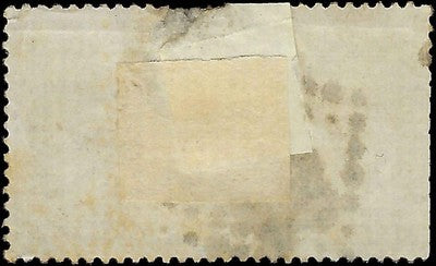 c1869 France 5F - Scott 37 - Used - Damaged, Repair Attempt - Cat= $750