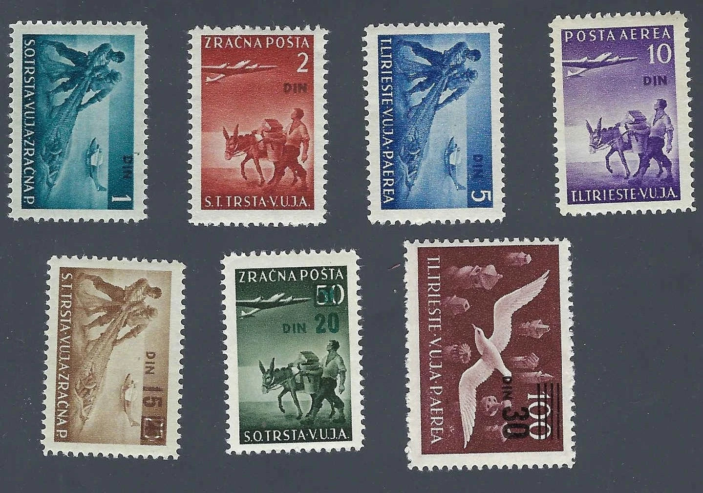 Yugoslavia-Trieste Zone B - Mostly MNH, Undisturbed Gum Misc Military Gov Issues
