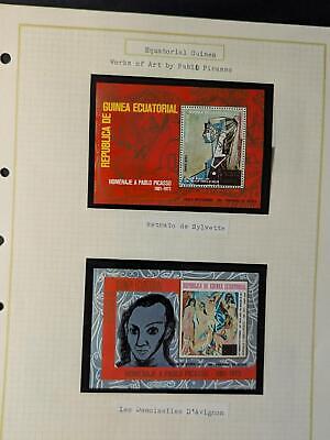 VEGAS - Equatorial Guinea Paintings by Picasso Stamps on Pages - See 8 Photos