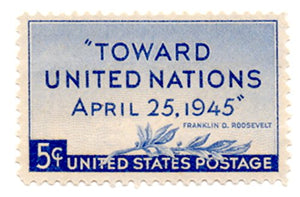 1945 Toward United Nations Single 5c Postage Stamp, Sc#928, MNH, OG