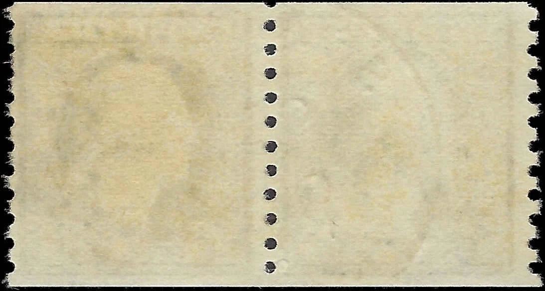 c1916-19 - Scott # 490x2,492, 495, 496 - Used Coil Pairs - No WM, Perf 10