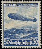 c1936 Germany 50pf - Air Post , MH, OG - Small Thin Top & Middle - Scott c57