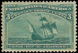 c1893 - Scott 232 3c Columbian Stamp MH, OG - Choice Centering!