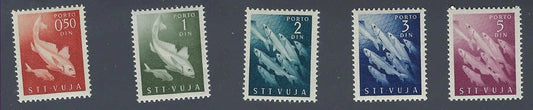 1950 Yugoslavia-Trieste Zone B - Scott J6-J10 - MNH, Undisturbed Gum Full Set!