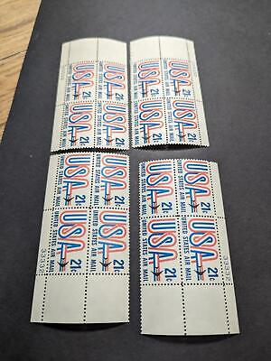1971 USA & Jet Airmail Plate Block Set of 4 Pl #33332 - Scott C81 MNH