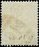 c1873 - Great Britain Scott # 62, Plate 13 - Used - Solid - Cat= $105!