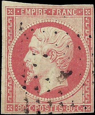 c1860 France 80c Used - Solid - Scott 20